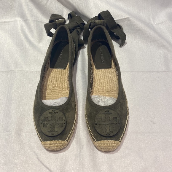 NEWLY REDUCED🥰| Tory Burch Minnie Ballet Espadrilles, Suede In Green - Picture 6 of 11